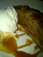 Lolo Restaurant - Apple strudel with vanilla ice cream.